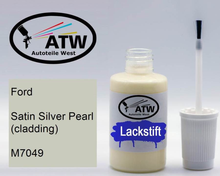 Ford, Satin Silver Pearl (cladding), M7049: 20ml Lackstift, von ATW Autoteile West.